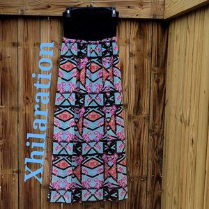 ❣️HP❣️Xhilaration beautiful multi colored strapless bandeau maxi dress sz:M